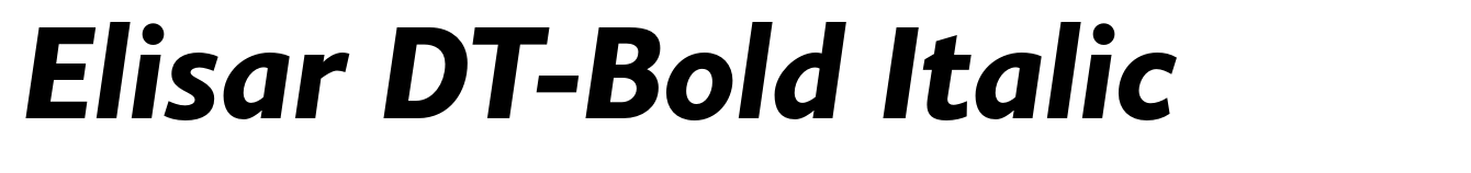 Elisar DT-Bold Italic